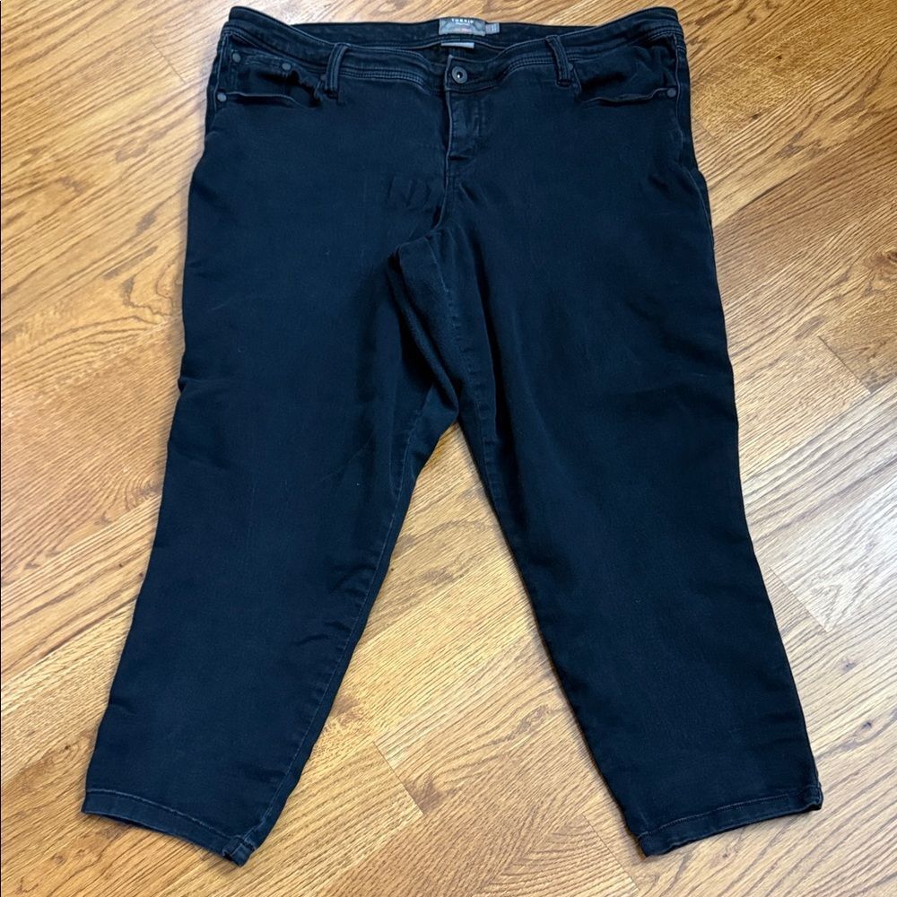 Torrid Luxe Skinny Jeans Black Sateen Stretch Size 22S